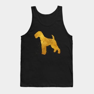 Airedale Terrier dog golden art Tank Top